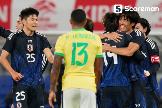 일본, 브라질에 3-2 대역전승... 사상 첫 승리